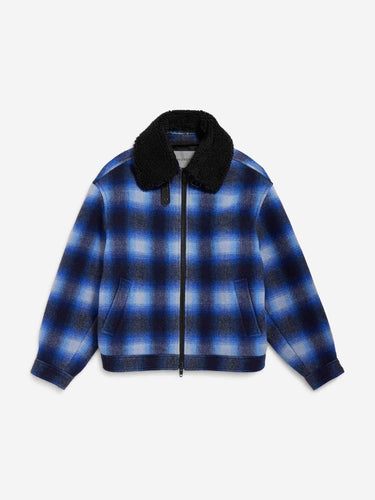 Balenciaga Hombre Barcelona Chaqueta Bomber Franela color Azul Marino sku 512-002927 01 - Foto 1