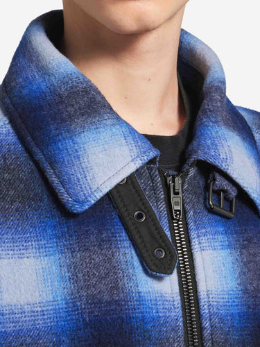 Balenciaga Hombre Barcelona Chaqueta Bomber Franela color Azul Marino sku 512-002927 01 - Foto 4