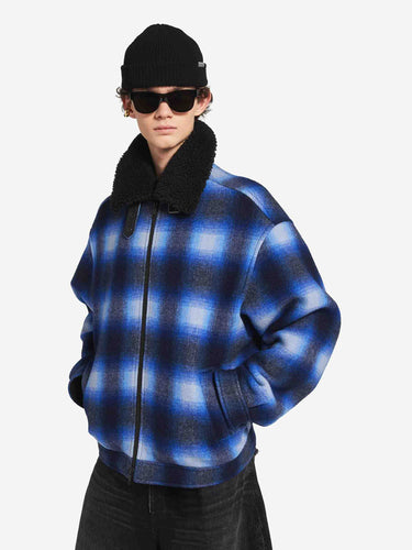 Balenciaga Hombre Barcelona Chaqueta Bomber Franela color Azul Marino sku 512-002927 01 - Foto 5