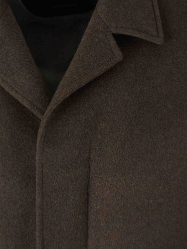 Zegna Hombre Barcelona Abrigo Corto Cashmere color Marrón Oscuro sku 512-002933 01 - Foto 3