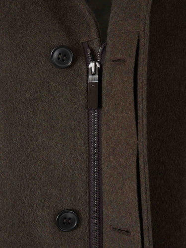 Zegna Hombre Barcelona Abrigo Corto Cashmere color Marrón Oscuro sku 512-002933 01 - Foto 4