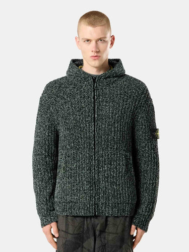 Stone Island Hombre Barcelona Cárdigan Cremallera Algodón color Verde Oscuro sku 512-003010 01 - Foto 2