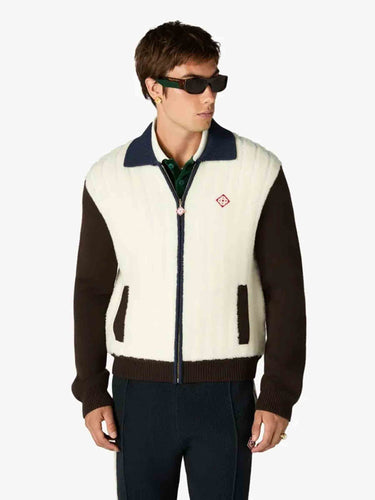 Casablanca Hombre Barcelona Chaqueta Punto Café Culture color Marrón Oscuro sku 512-003035 01 - Foto 2