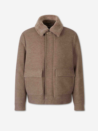 Canali Hombre Barcelona Abrigo Corto Lana Cashmere color Camel sku 512-003046 01 - Foto 1