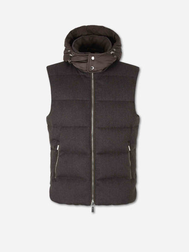 Moorer Hombre Barcelona Plumífero Mangas Desmontables color Marrón Oscuro sku 512-003083 01 - Foto 2