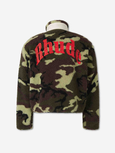 Rhude Hombre Barcelona Chaqueta Polar Logo color Camuflaje Verde sku 512-003101 01 - Foto 2