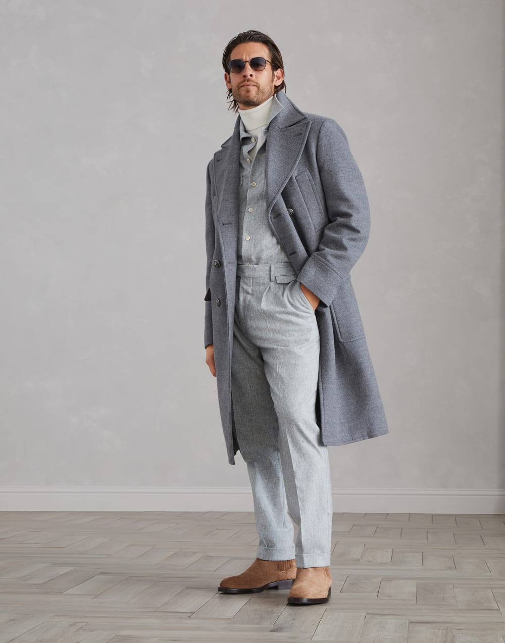 Brunello Cucinelli – Sovracamicia con bottoni semplici Hombre 513