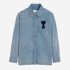 Ami Paris Hombre Barcelona Sobrecamisa Denim Algodón color Azul Denim Oscuro sku 513-000035 01 - Foto 1
