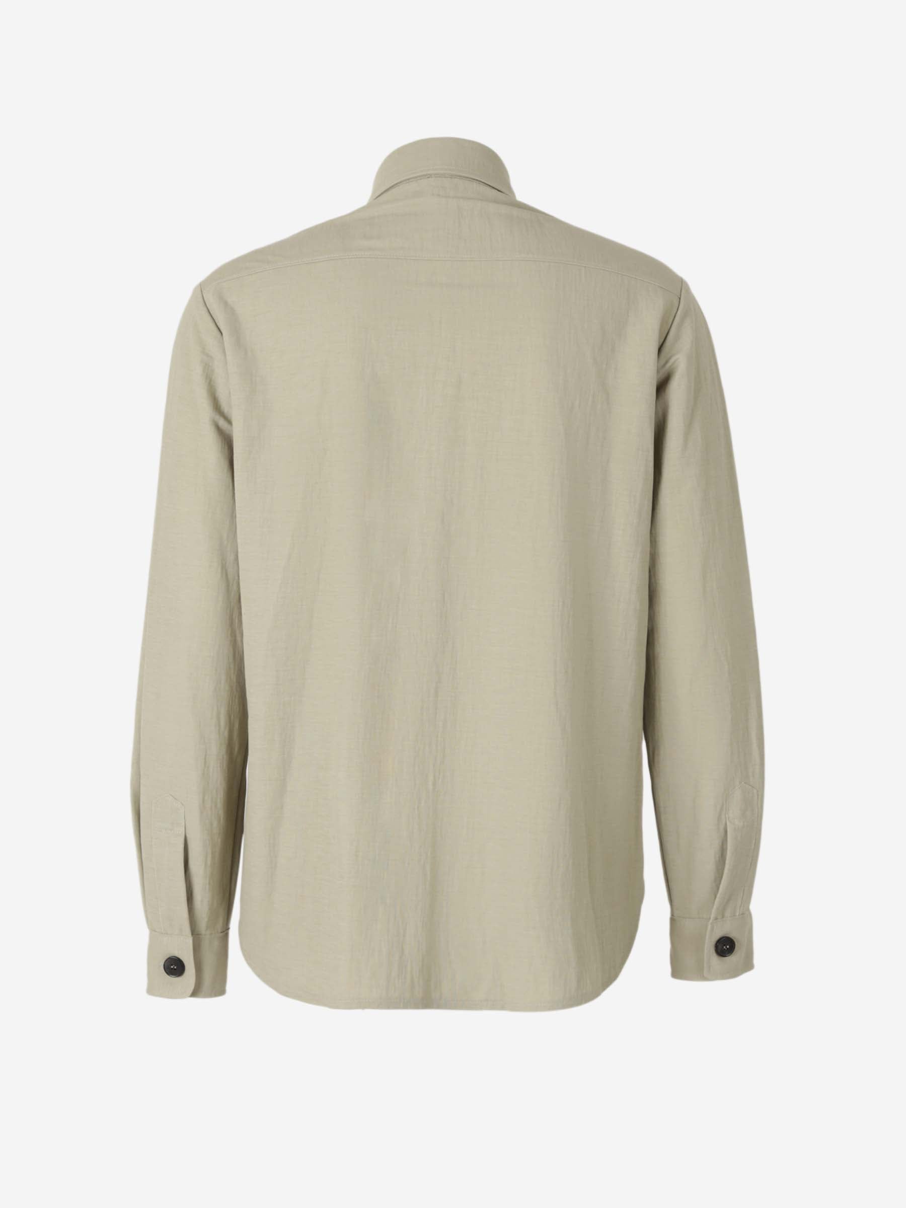 Harris Wharf Hombre Barcelona Sobrecamisa Lisa Botones color Verde sku 513-000049 01 - Foto 2