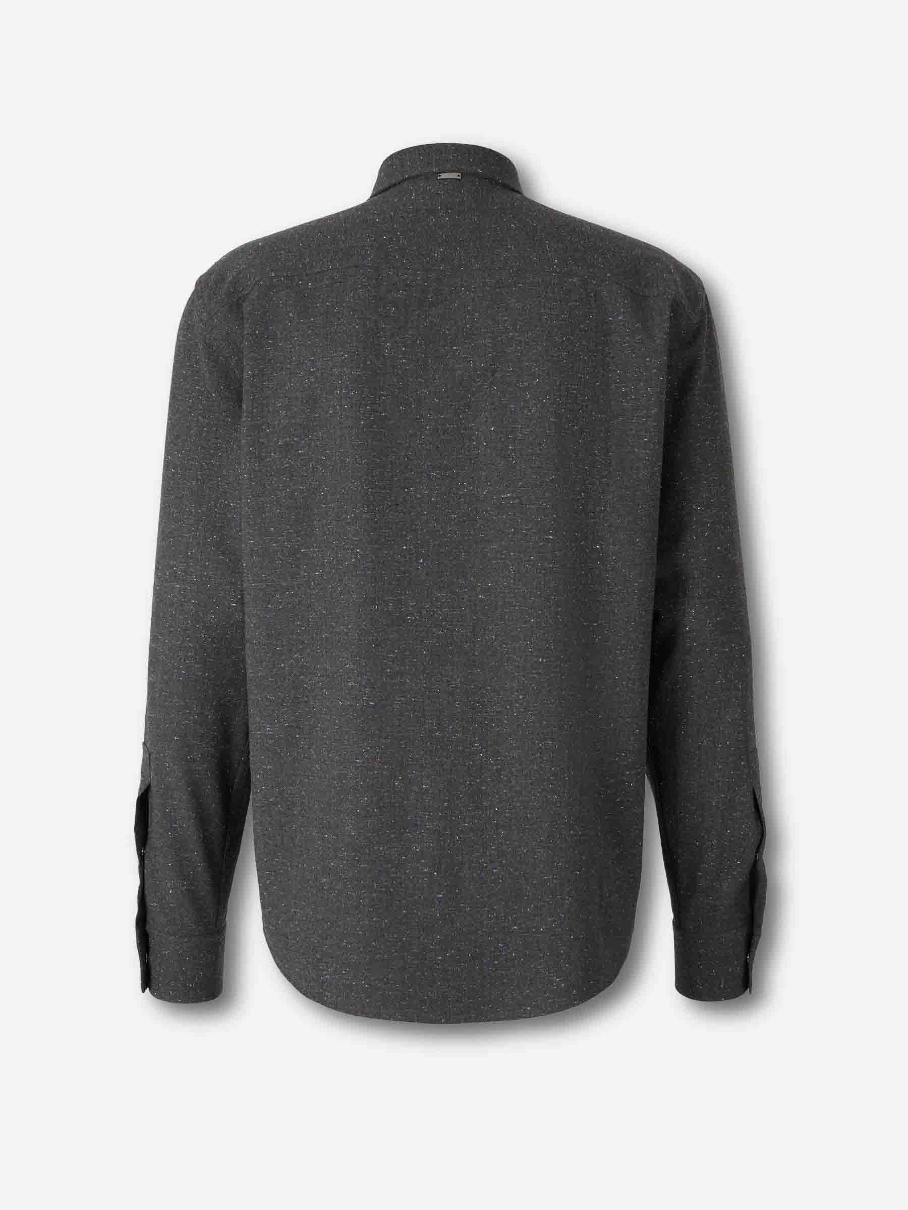 Herno Hombre Barcelona Sobrecamisa Texturizada Lana color Gris Antracita sku 513-000062 01 - Foto 2