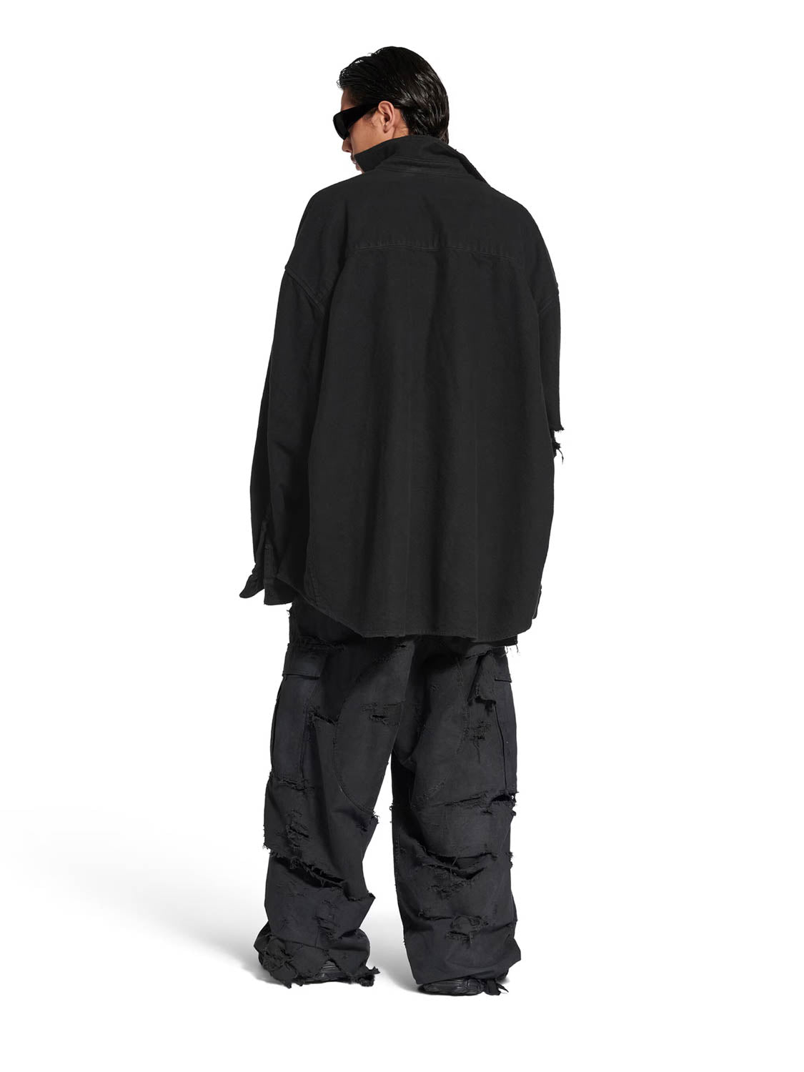 Balenciaga Hombre Barcelona Camisa a Capas color Negro sku 513-000064 01 - Foto 2