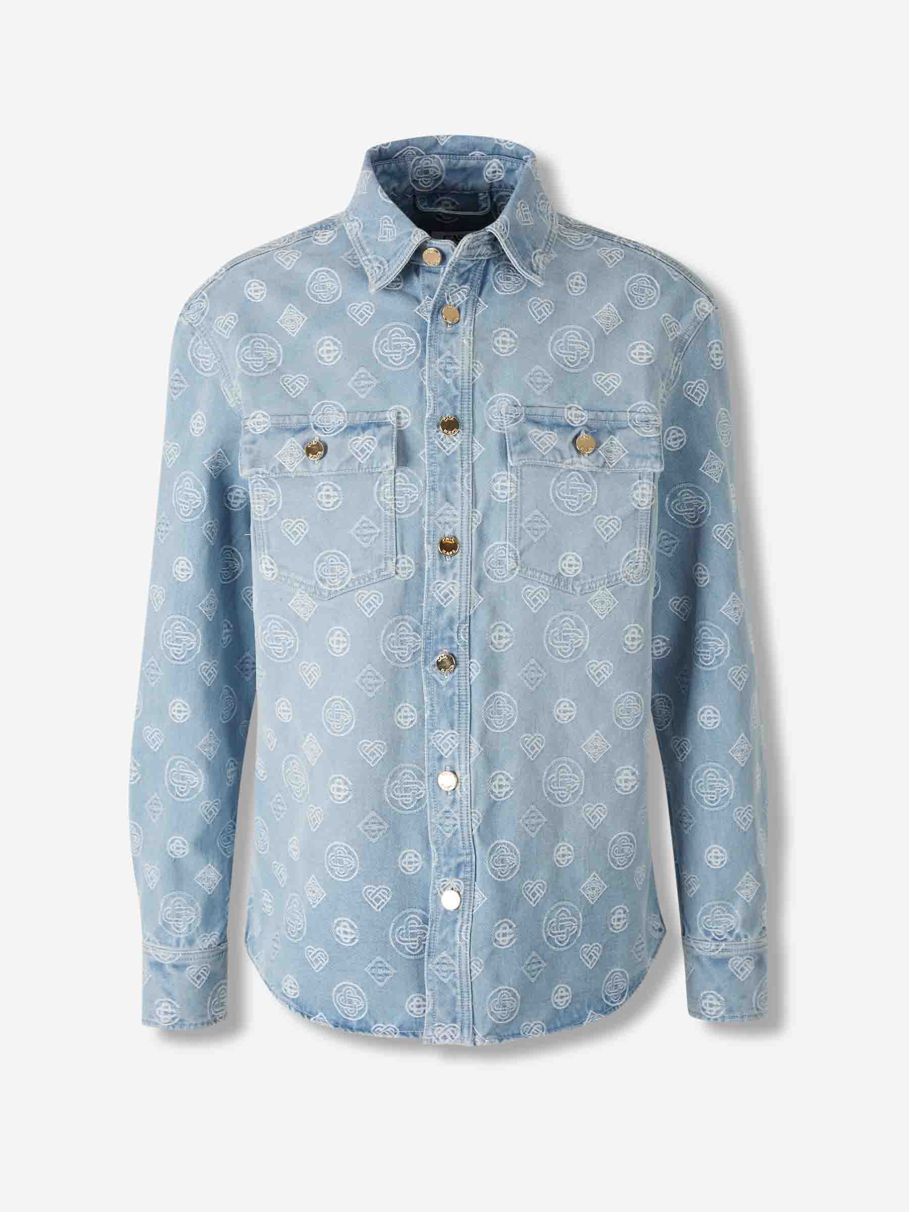 Casablanca Hombre Barcelona Chaqueta Denim Monograma color Azul Denim Claro sku 513-000070 01 - Foto 1