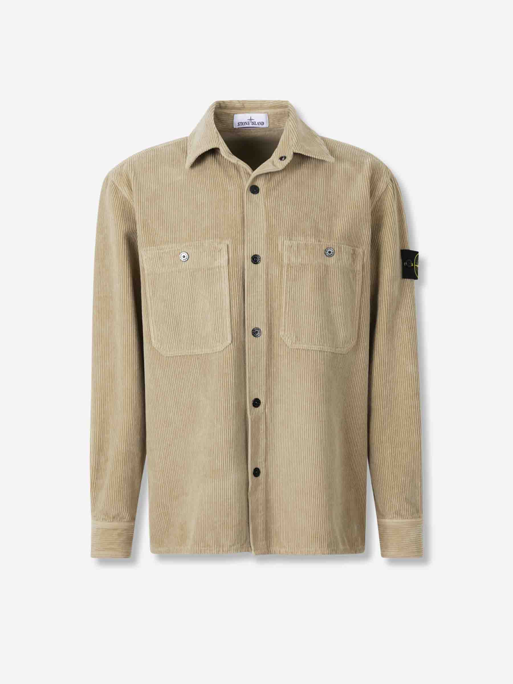 Stone Island Hombre Barcelona Sobrecamisa Pana color Camel sku 513-000073 01 - Foto 1