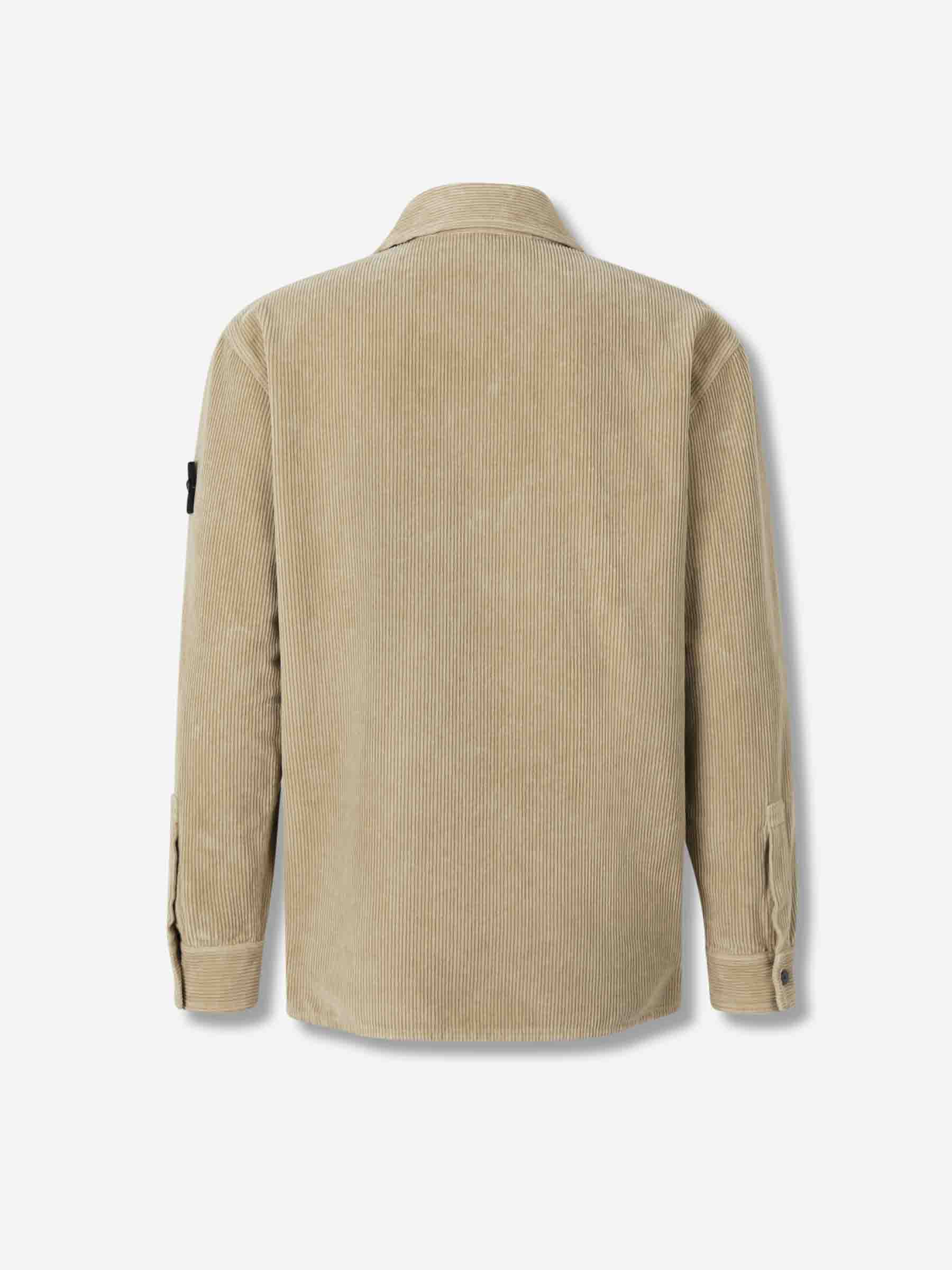 Stone Island Hombre Barcelona Sobrecamisa Pana color Camel sku 513-000073 01 - Foto 2
