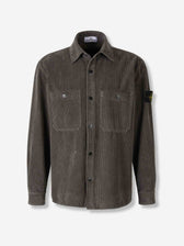 Stone Island Hombre Barcelona Sobrecamisa Pana color Verde Militar sku 513-000073 02 - Foto 1