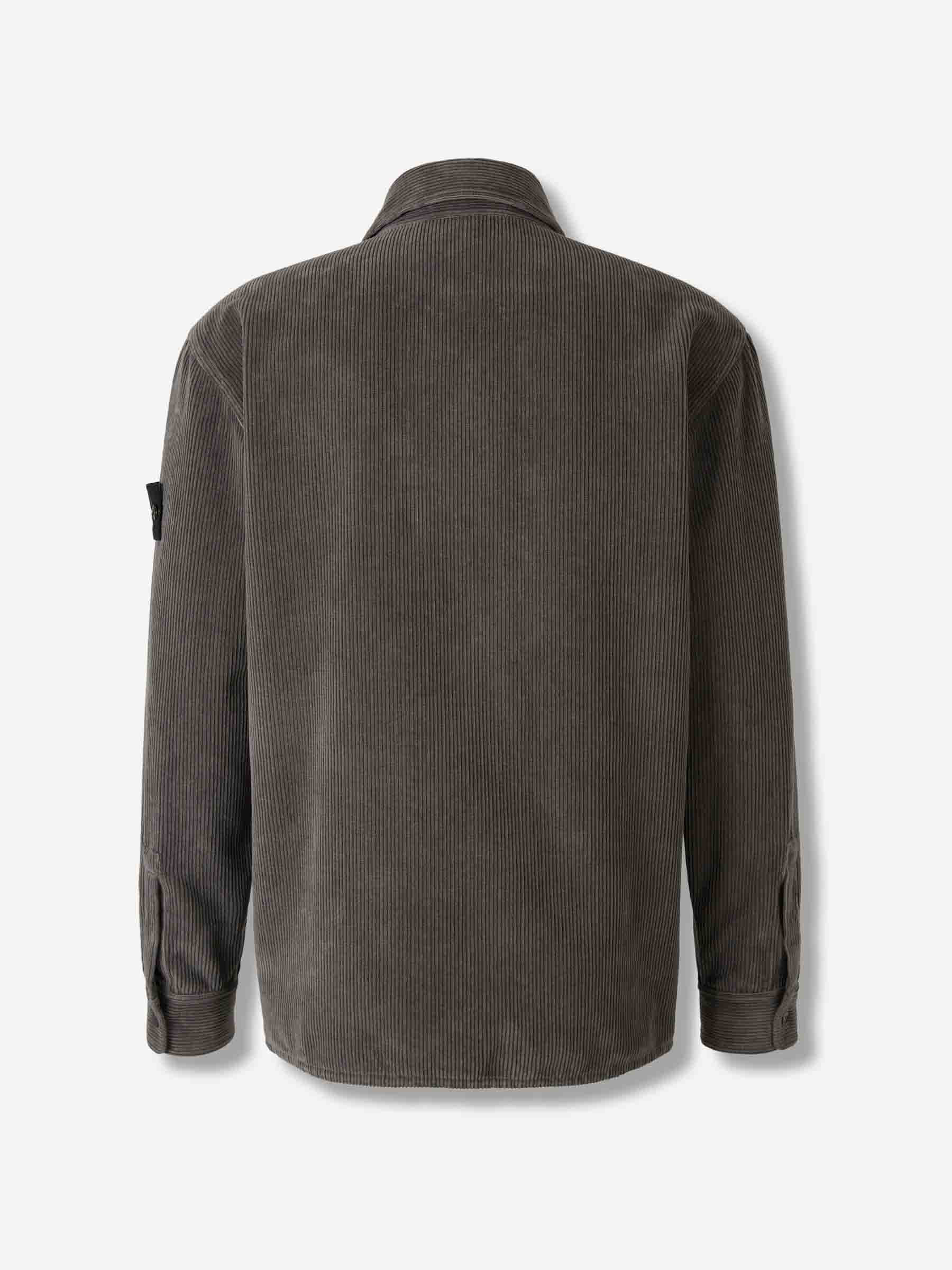 Stone Island Hombre Barcelona Sobrecamisa Pana color Verde Militar sku 513-000073 02 - Foto 2