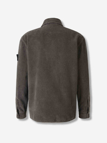 Stone Island Hombre Barcelona Sobrecamisa Pana color Verde Militar sku 513-000073 02 - Foto 2