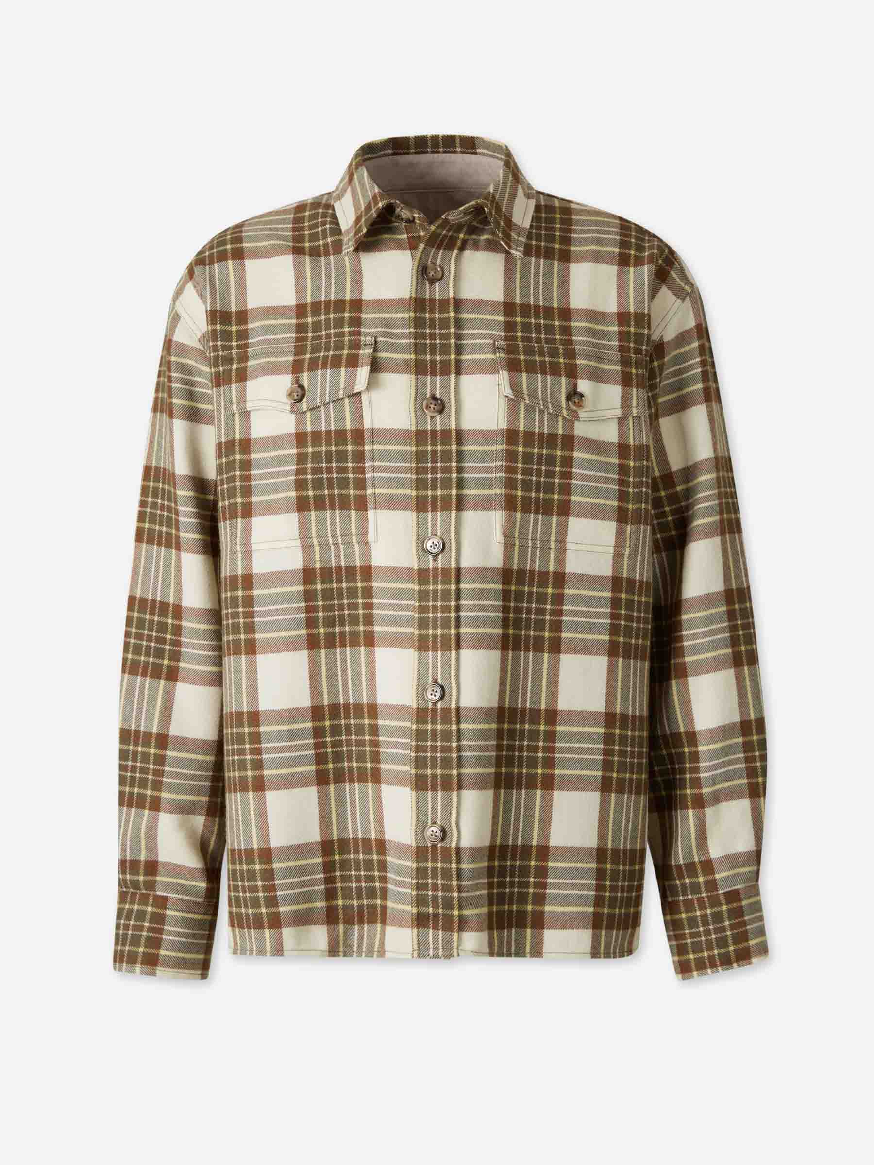 Ami Paris Hombre Barcelona Sobrecamisa Cuadros Lana color Verde sku 513-000082 01 - Foto 1