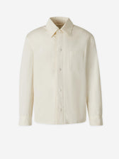 Ami Paris Hombre Barcelona Sobrecamisa Acolchada Tafetán color Marfil sku 513-000083 02 - Foto 1