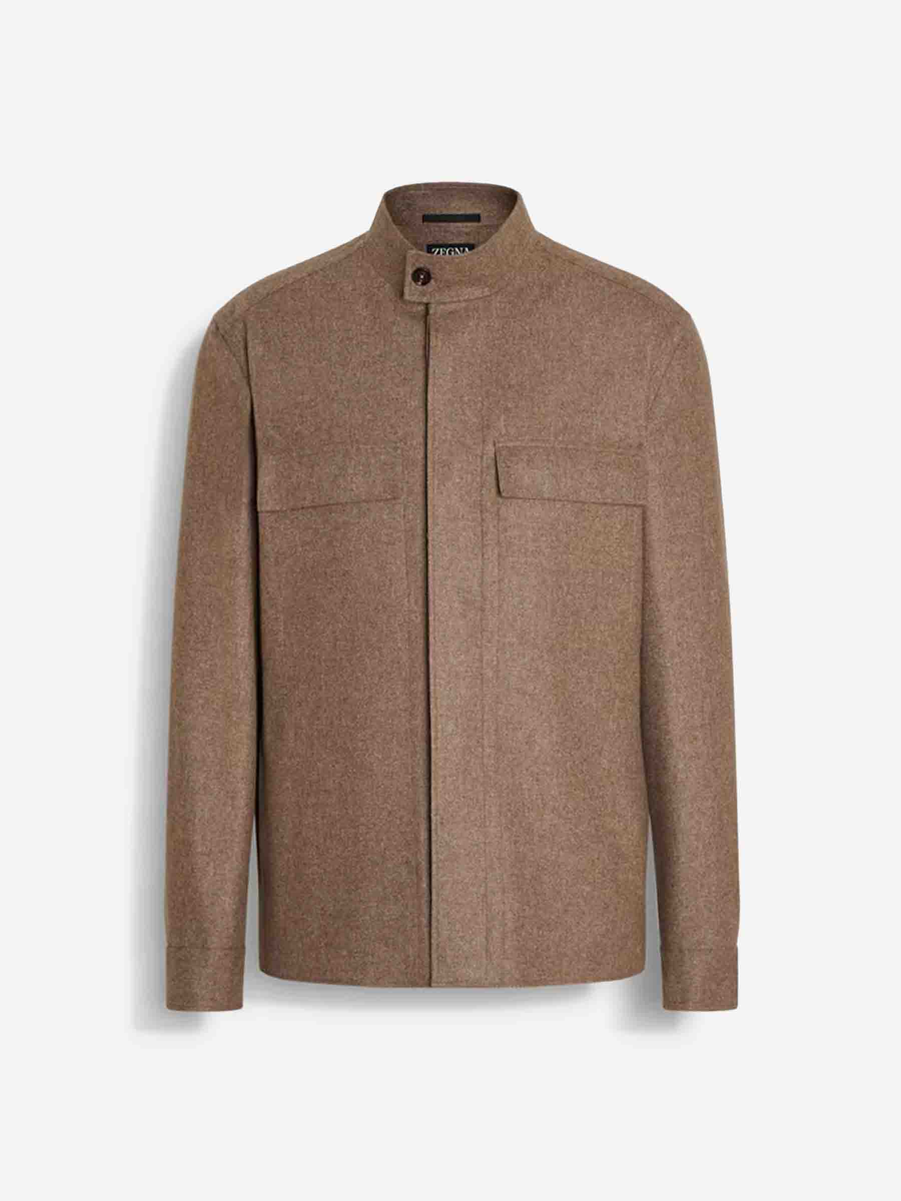 Zegna Hombre Barcelona Sobrecamisa Oasi Cachemira color Marrón sku 513-000085 01 - Foto 1