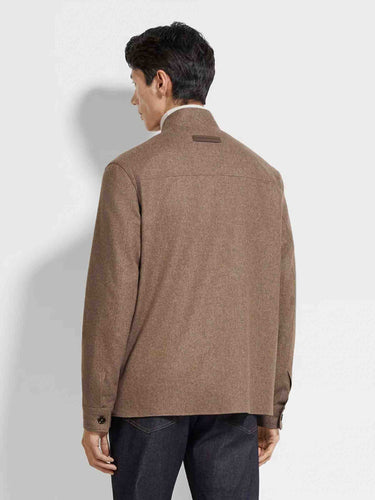 Zegna Hombre Barcelona Sobrecamisa Oasi Cachemira color Marrón sku 513-000085 01 - Foto 3