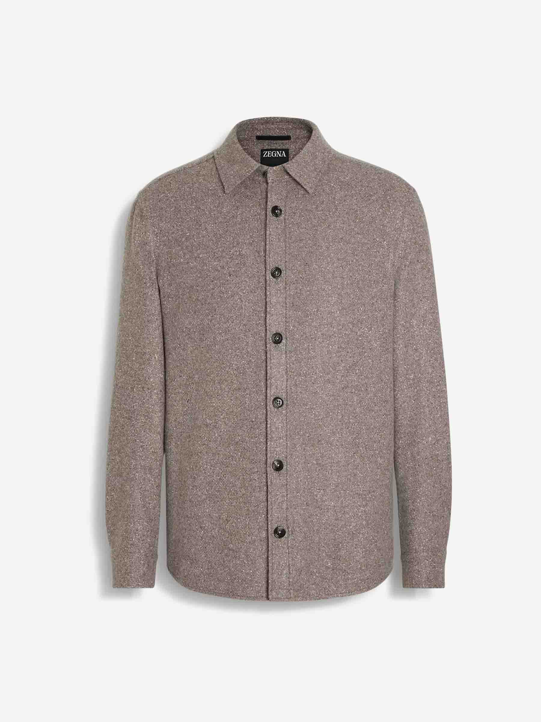 Zegna Hombre Barcelona Sobrecamisa Cachemira Seda color Marrón sku 513-000086 01 - Foto 1