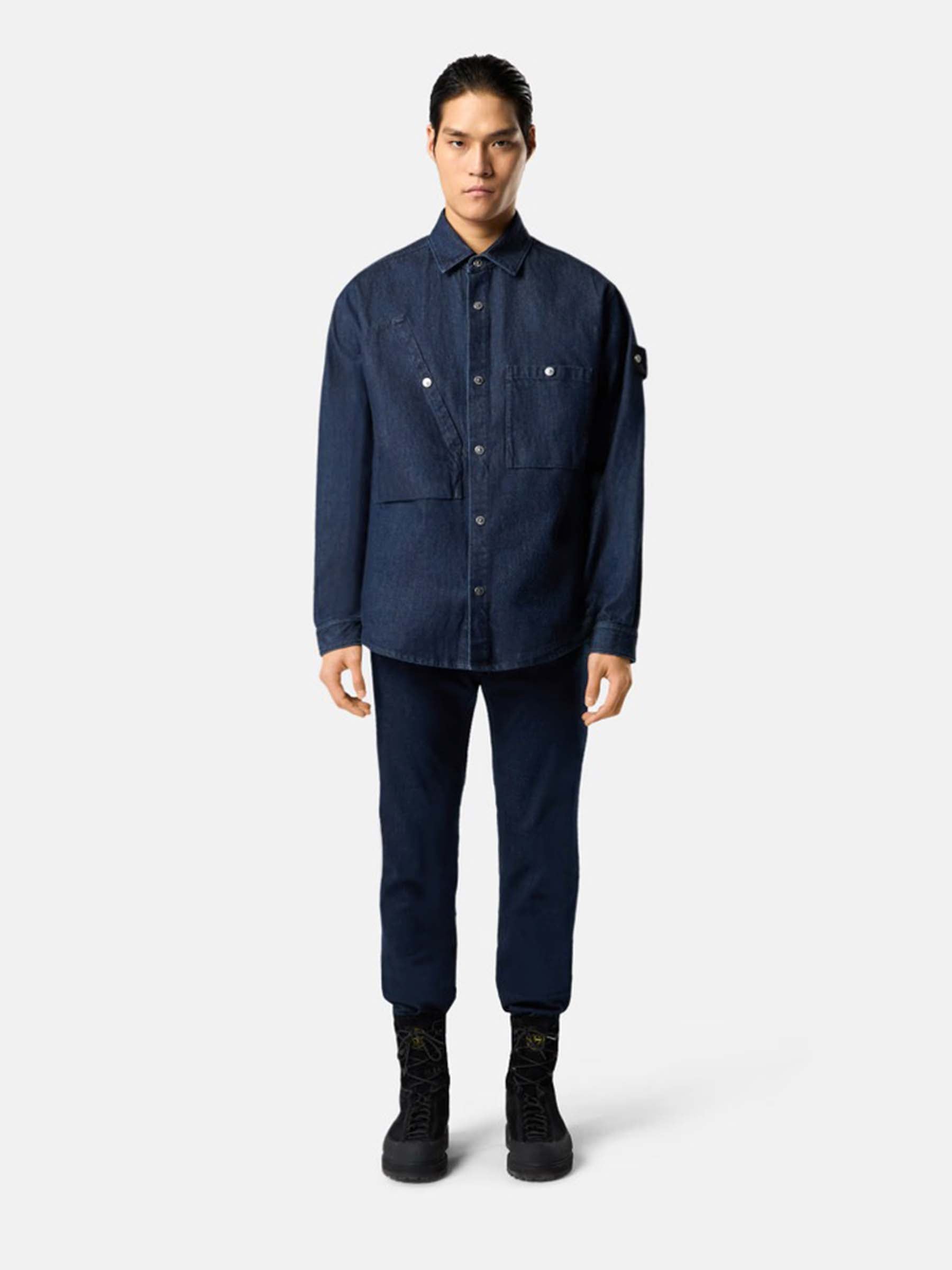 Stone Island Denim Hombre Barcelona Sobrecamisa Denim color Azul Denim sku 513-000091 01 - Foto 2