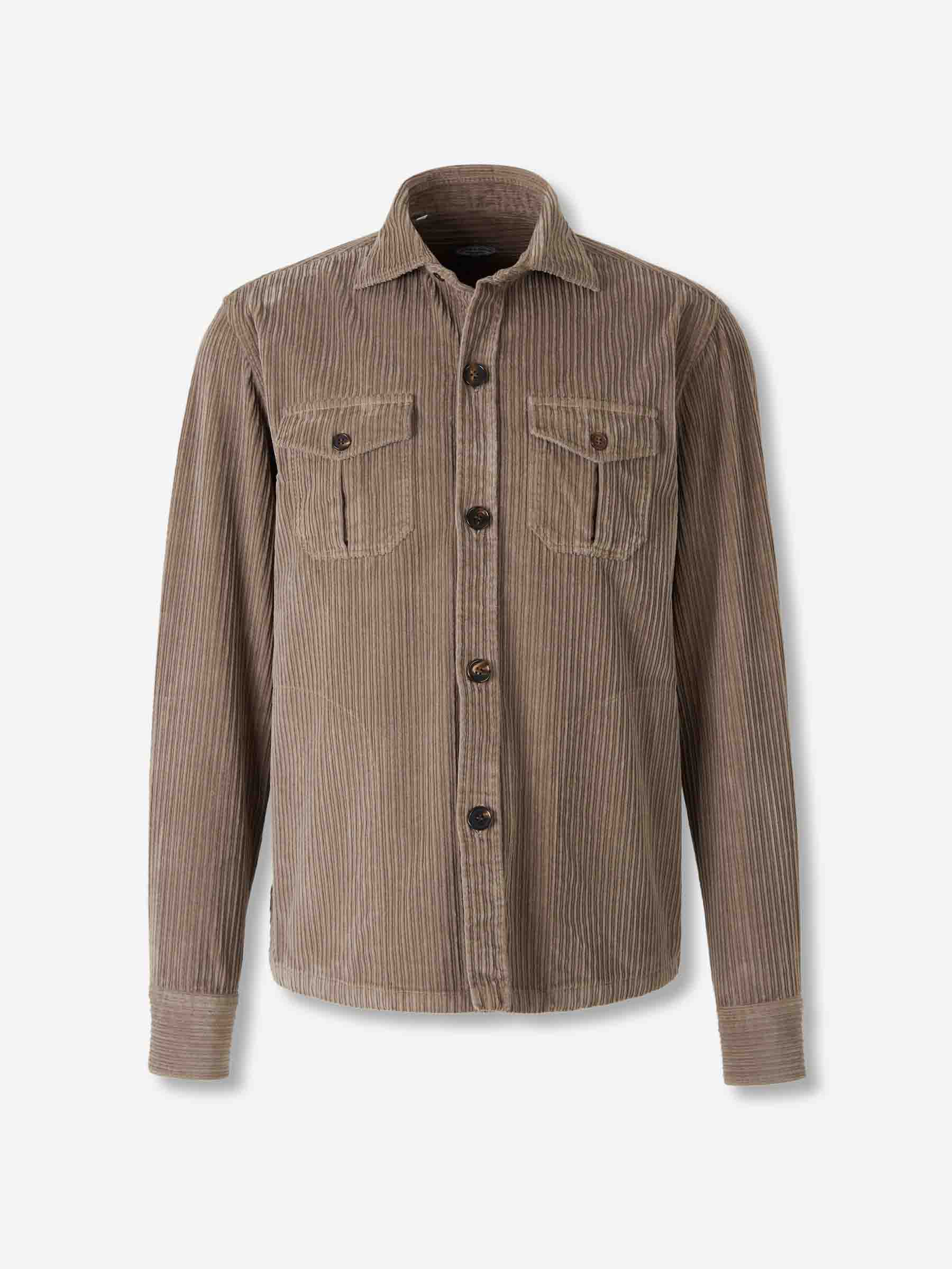 Vincenzo di Ruggiero Hombre Barcelona Sobrecamisa Pana color Taupe sku 513-000093 01 - Foto 1
