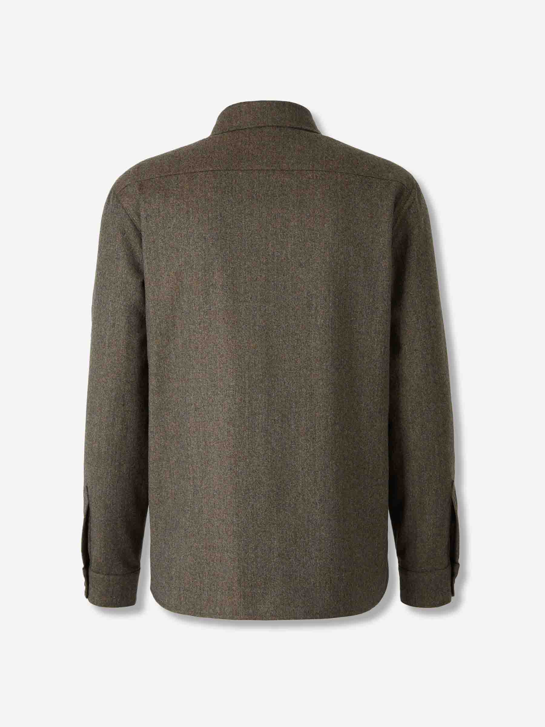 Santa Eulalia Hombre Barcelona Sobrecamisa Lana color Verde Oscuro sku 513-000094 01 - Foto 2