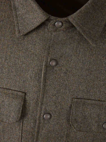 Santa Eulalia Hombre Barcelona Sobrecamisa Lana color Verde Oscuro sku 513-000094 01 - Foto 3