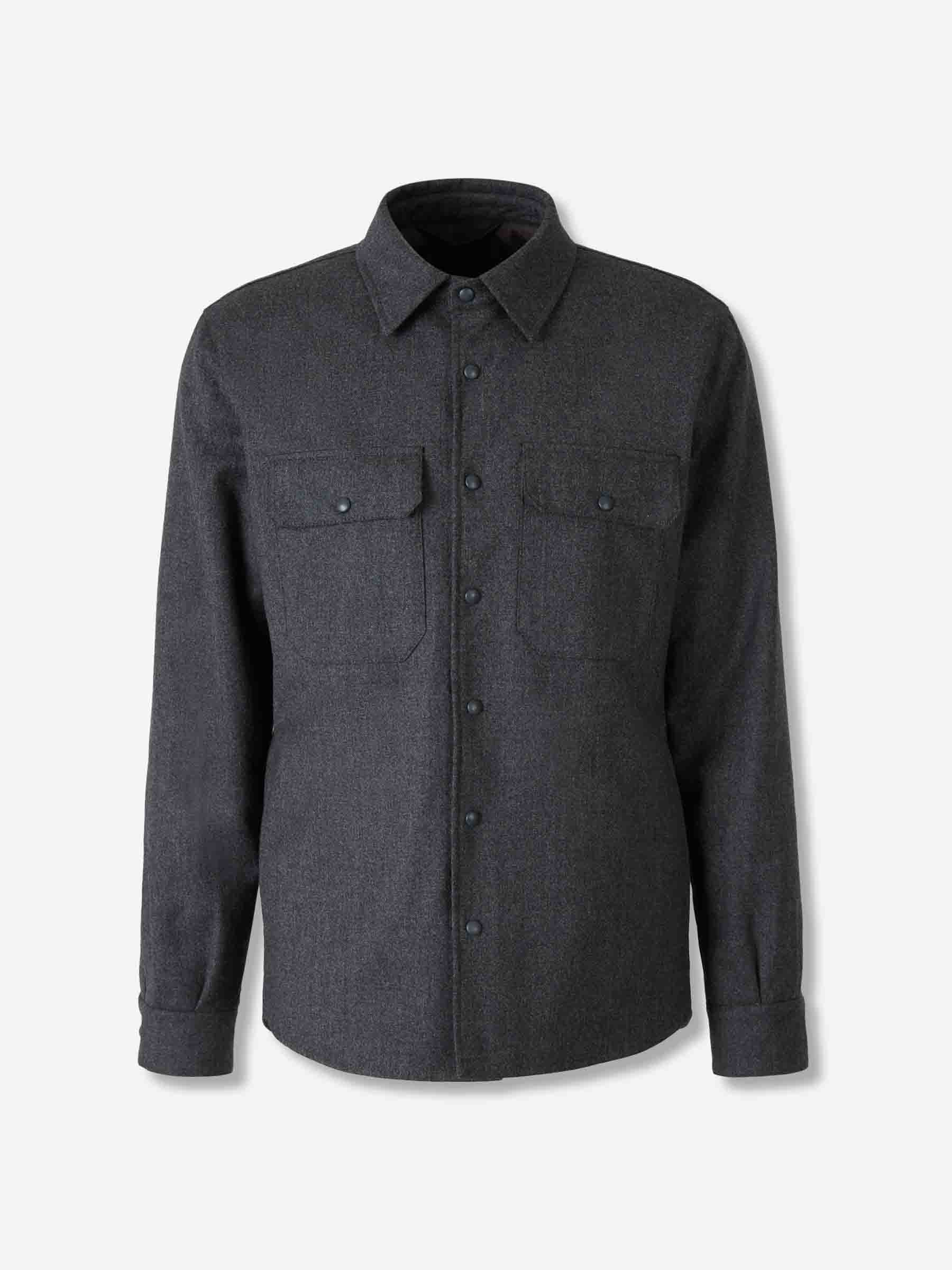 Santa Eulalia Hombre Barcelona Sobrecamisa Lana color Gris Antracita sku 513-000094 02 - Foto 1