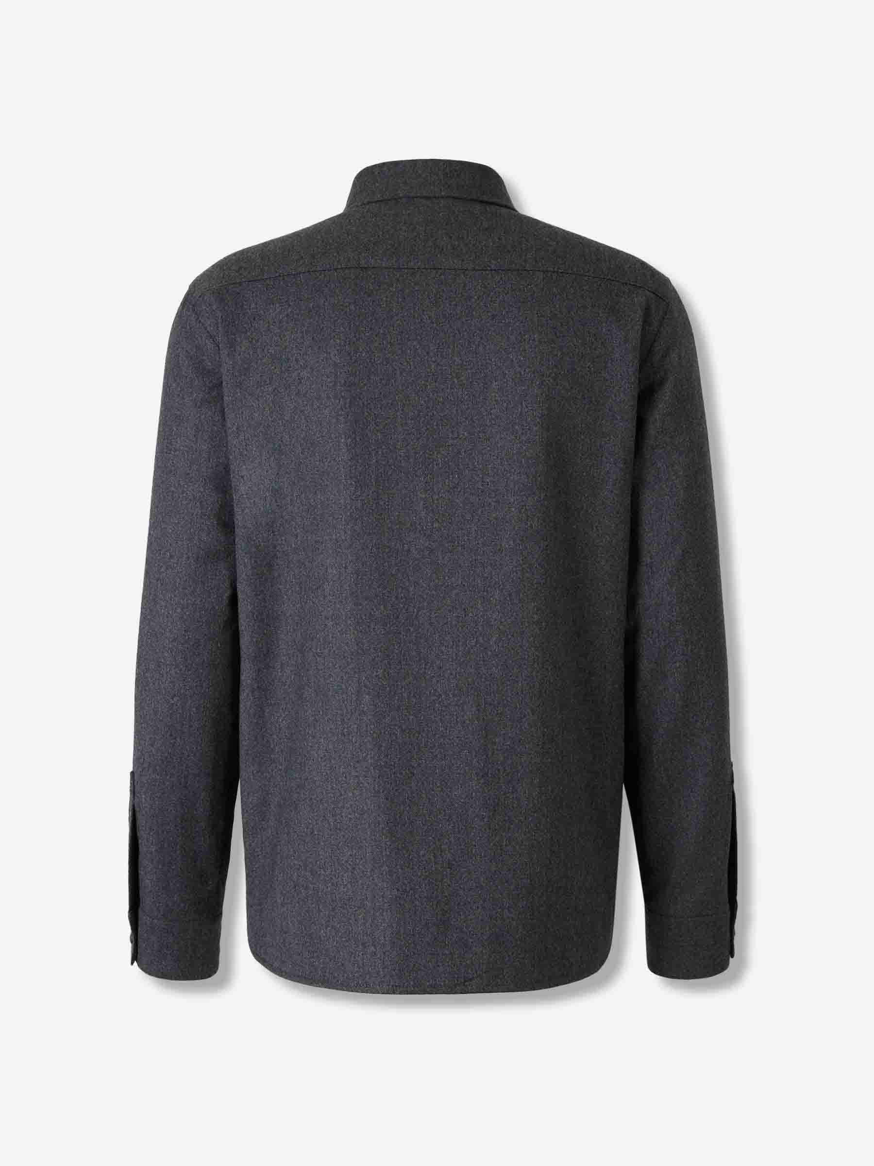 Santa Eulalia Hombre Barcelona Sobrecamisa Lana color Gris Antracita sku 513-000094 02 - Foto 2