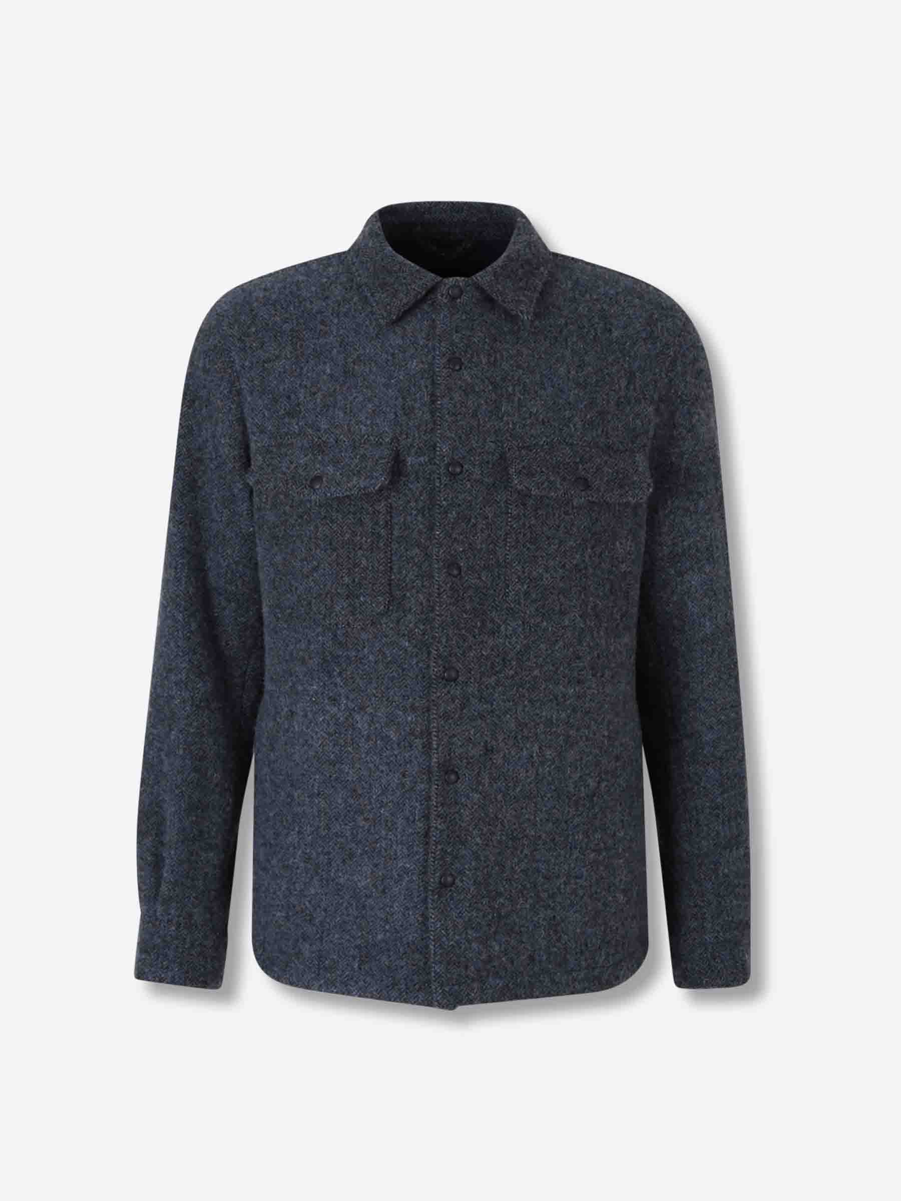 Santa Eulalia Hombre Barcelona Sobrecamisa Lana color Azul Marino sku 513-000095 01 - Foto 1