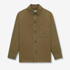 Saint Laurent Hombre Barcelona Sobrecamisa Cassandre de gabardina color Verde Militar sku 513-000097 01 - Foto 1