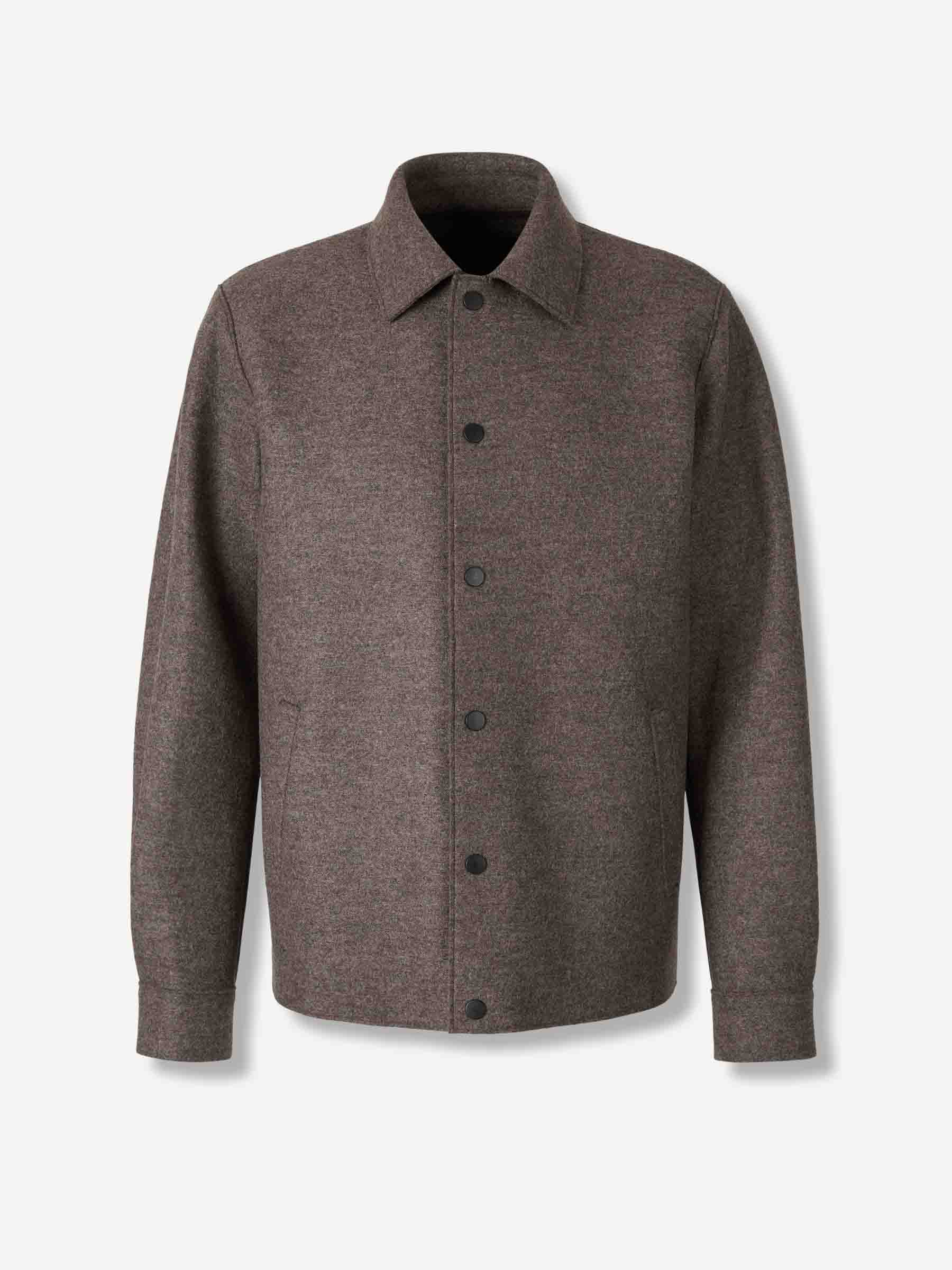 Harris Wharf Hombre Barcelona Chaqueta Camisera Lana color Marrón sku 513-000100 01 - Foto 1