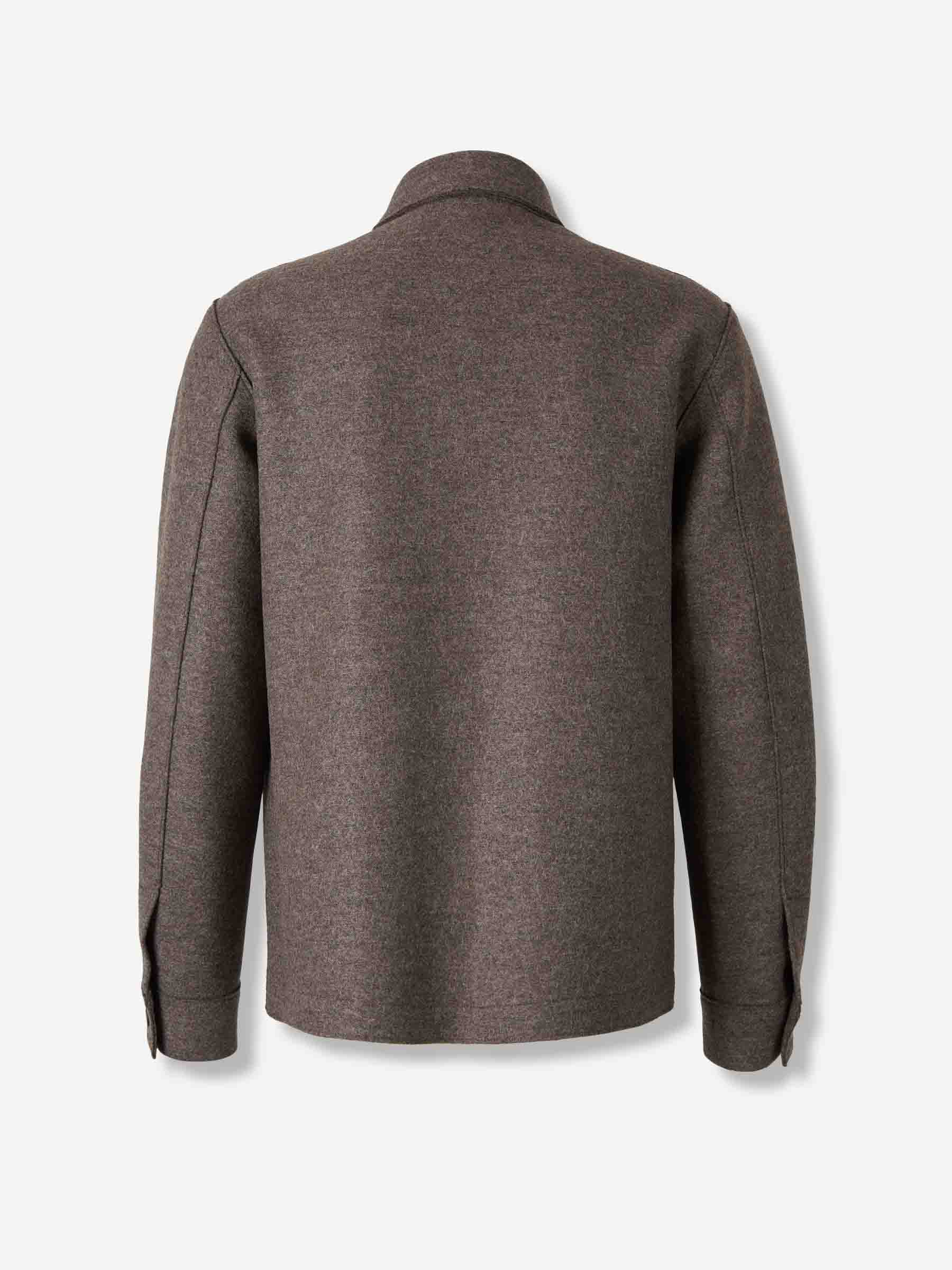 Harris Wharf Hombre Barcelona Chaqueta Camisera Lana color Marrón sku 513-000100 01 - Foto 2