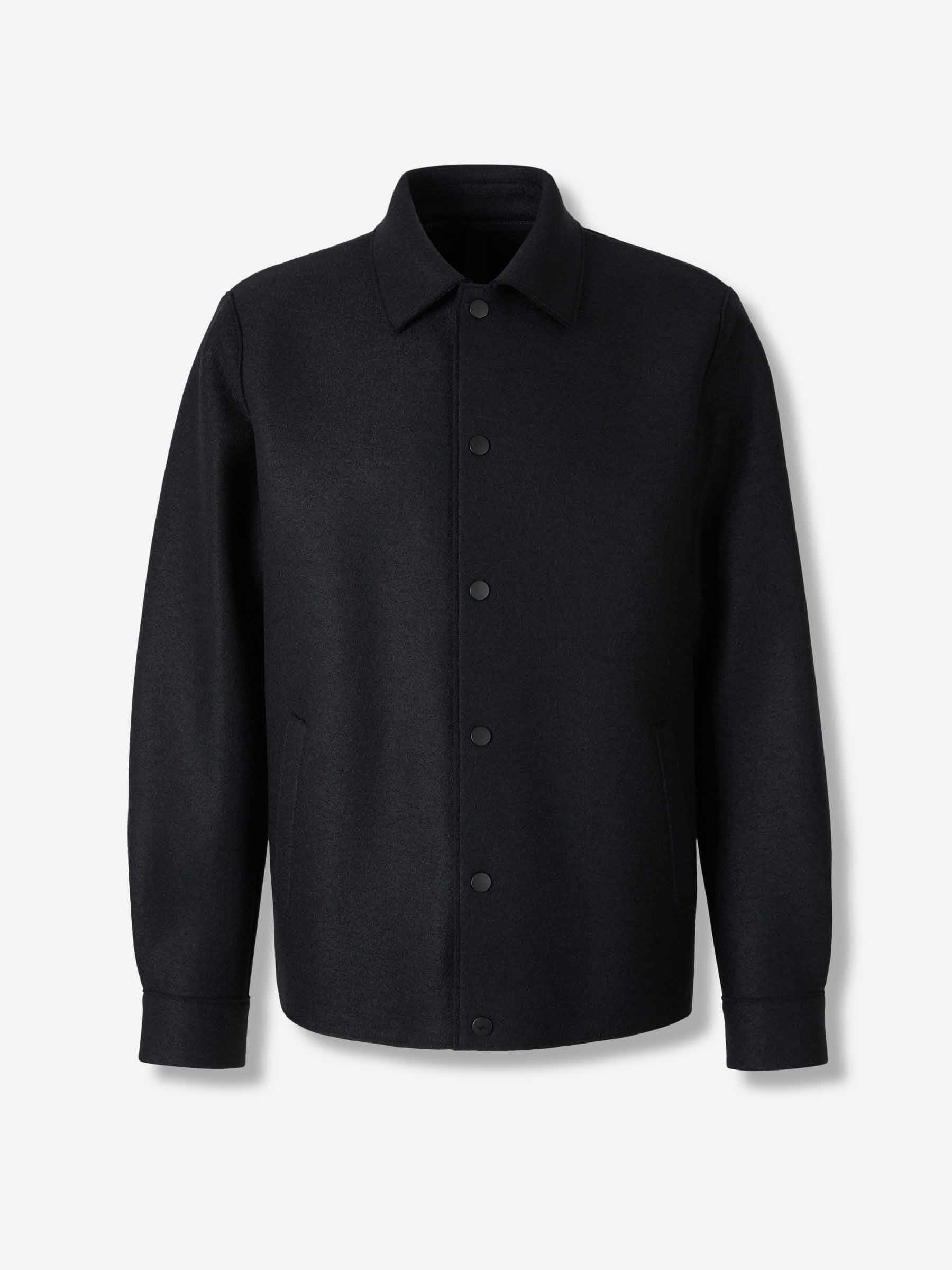 Harris Wharf Hombre Barcelona Chaqueta Camisera Lana color Azul Noche sku 513-000100 02 - Foto 1