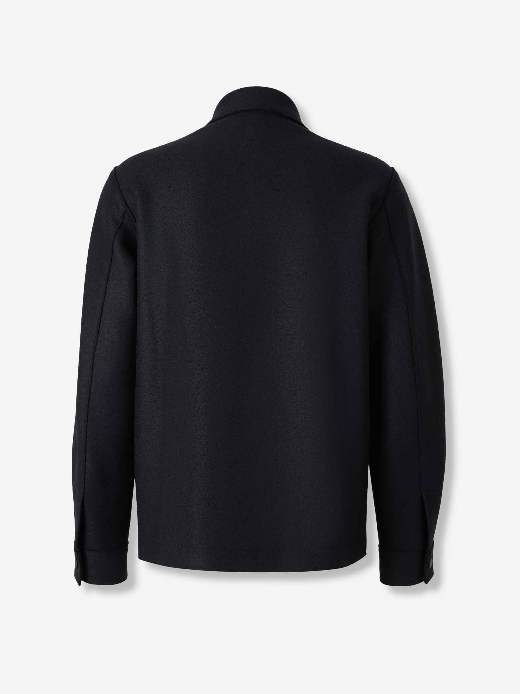 Harris Wharf Hombre Barcelona Chaqueta Camisera Lana color Azul Noche sku 513-000100 02 - Foto 2