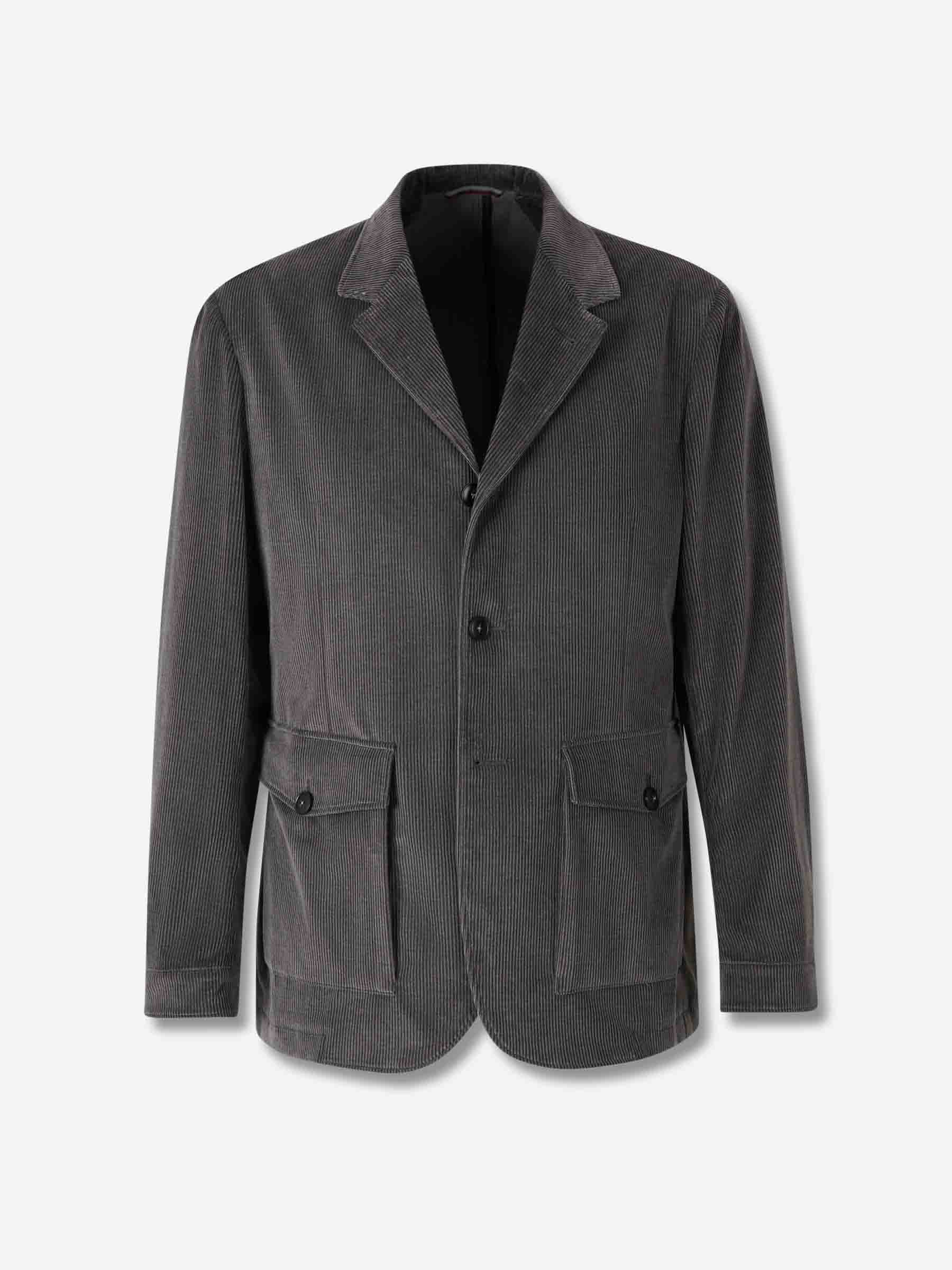 Canali Hombre Barcelona Americana Recta Pana color Verde Oscuro sku 513-000102 01 - Foto 1