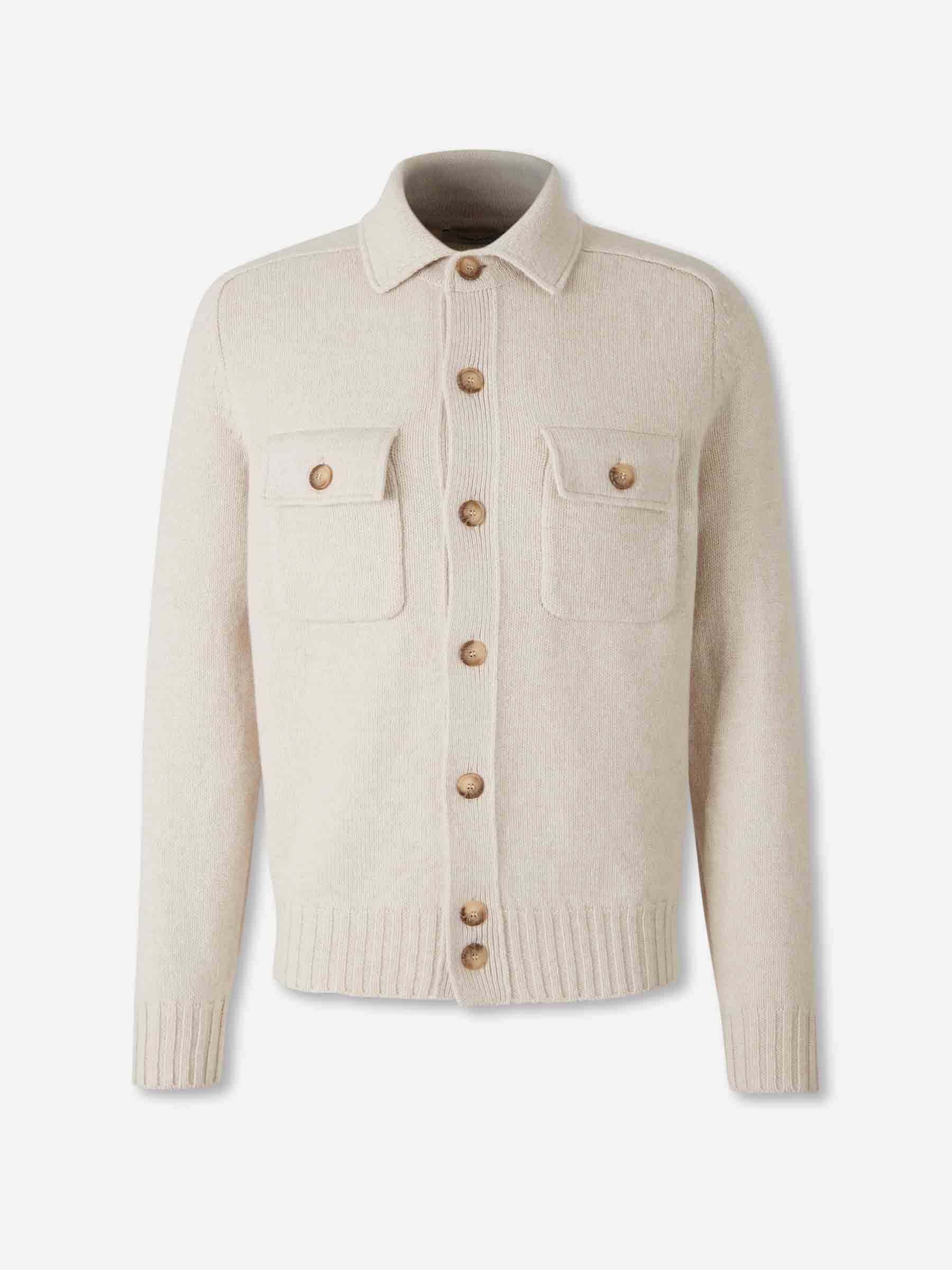 Gran Sasso Hombre Barcelona Jersey Botones Lana color Beige sku 513-000104 01 - Foto 1