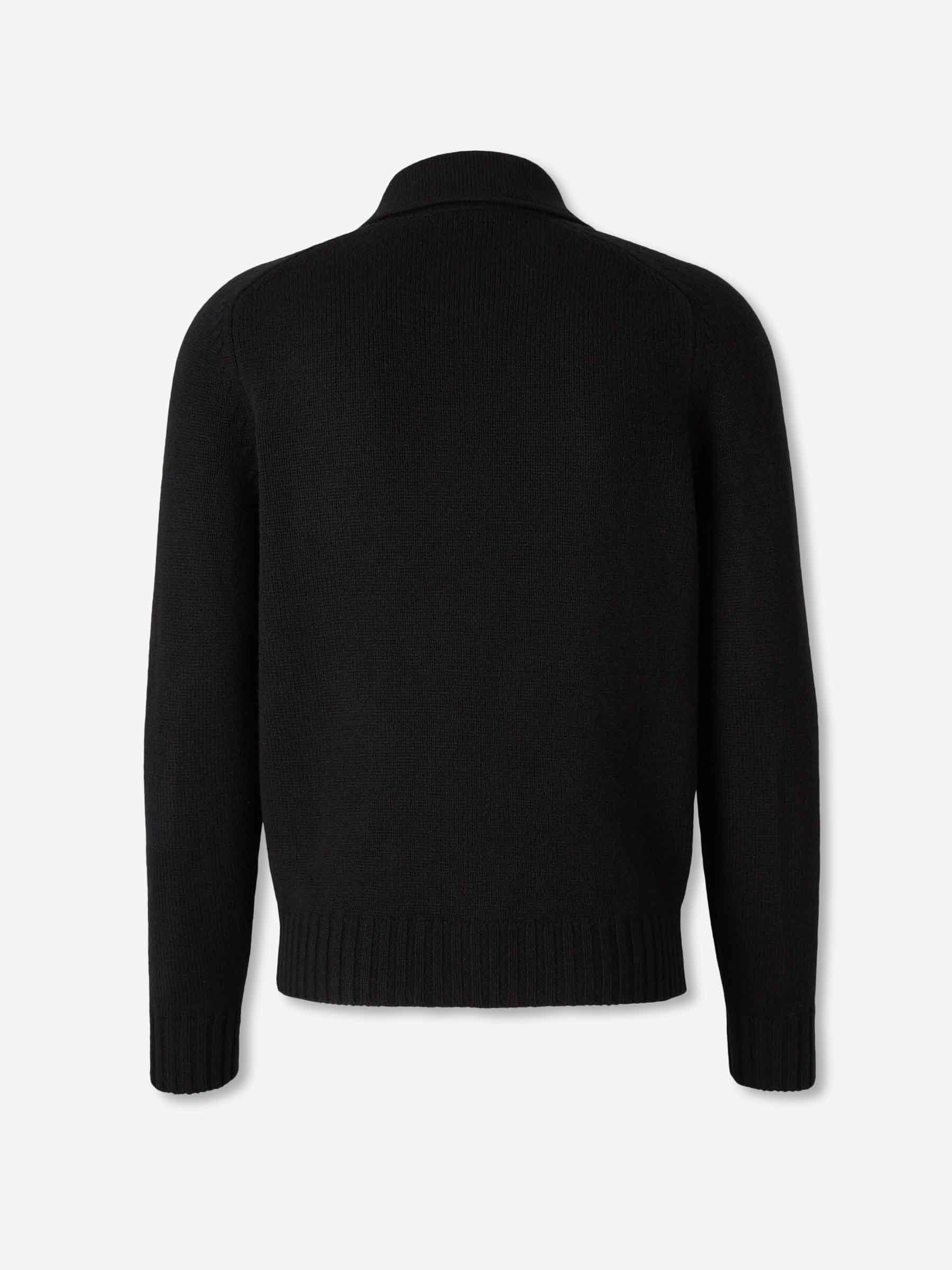 Gran Sasso Hombre Barcelona Jersey Botones Lana color Negro sku 513-000104 02 - Foto 2