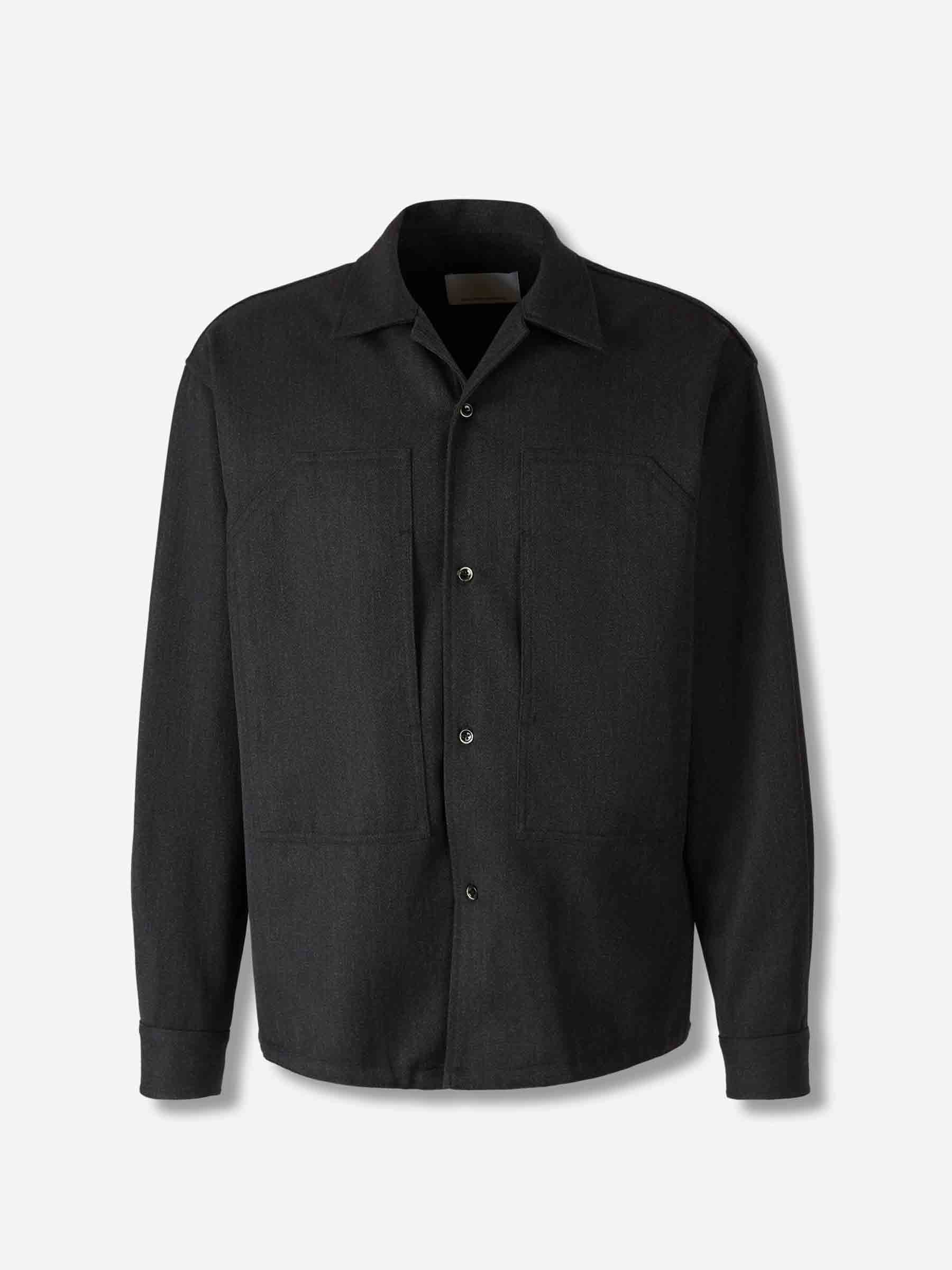 Nine in the morning Hombre Barcelona Sobrecamisa Lana color Gris Antracita sku 513-000107 01 - Foto 1