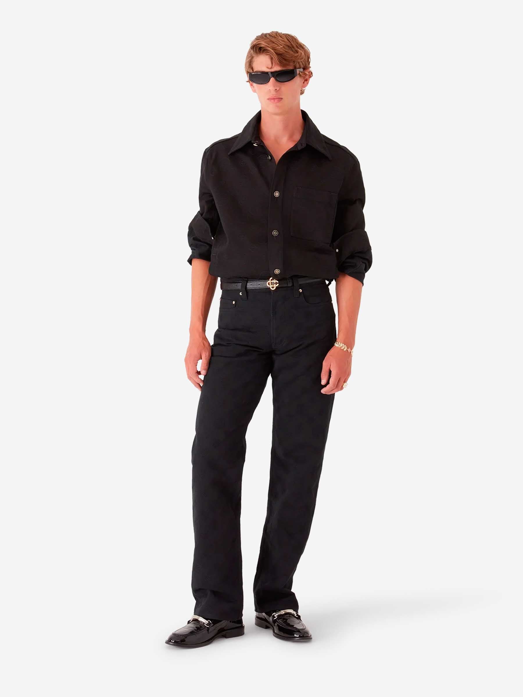 Casablanca Hombre Barcelona Sobrecamisa Denim Monograma color Negro sku 513-000108 01 - Foto 2