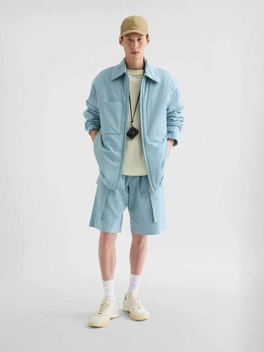 Jil Sander Hombre Barcelona Sobrecamisa Acolchada color Azul Celeste sku 513-000109 01 - Foto 2