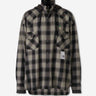 Maison Mihara Yasuhiro Hombre Barcelona Sobrecamisa Cuadros Capucha color Gris Antracita sku 513-000110 01 - Foto 1