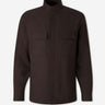 Zegna Hombre Barcelona Sobrecamisa Lino color Marrón Oscuro sku 513-000111 01 - Foto 1