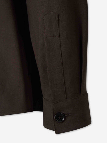 Zegna Hombre Barcelona Sobrecamisa Lino color Marrón Oscuro sku 513-000111 01 - Foto 4