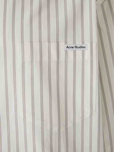 Acne Studios Hombre Barcelona Camisa Listada Casual color Blanco sku 513-000118 01 - Foto 5