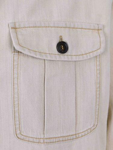 Brioni Hombre Barcelona Sobrecamisa Denim color Beige sku 513-000119 01 - Foto 4