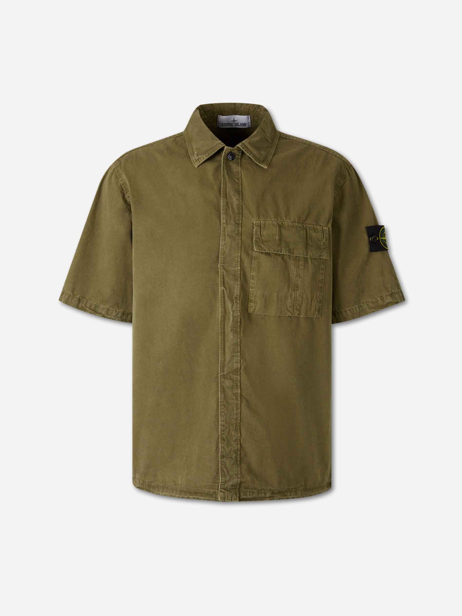 Stone Island Hombre Barcelona Camisa Técnica Algodón color Verde Militar sku 513-000122 01 - Foto 1